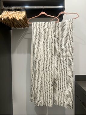 Set of 2 Ballard Designs Kenzie Painted Herringbone Drapery Panels 50”x96”